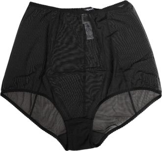 Dolce & Gabbana Womens Black High Waist Mesh Sheer Shapewear Underwear Polyamide (nylon) Clothing