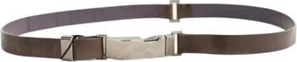 Gucci Pre-owned leren riem - Dames - Vintage Accessoires - Bruin - ONE Size - Leer - Vintage