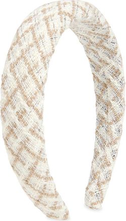 L. Erickson Nora Tweed Headband in Beige Multi at Nordstrom