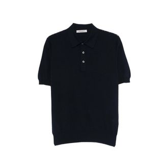 La Fileria Textured Button Polo Shirt