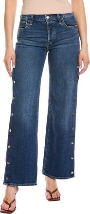 Hudson Rosie Side Snaps Deep Ray Wide Leg Jean