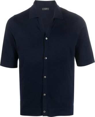 Ballantyne short-sleeve knit shirt - men - Cotton - 48 - Blue