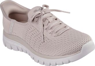 Skechers Graceful First Blush Textiel Dames Taupe Sneakers