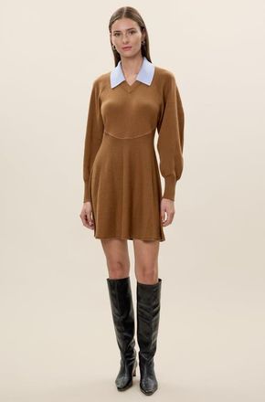 Rebecca Taylor Rhea Sweater Dress in Tobacco at Nordstrom, Size X-Large