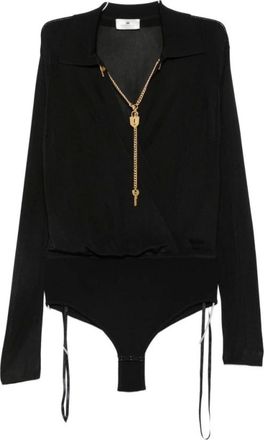 Elisabetta Franchi Mujer, Camisetas, Negro, Talla: XS
