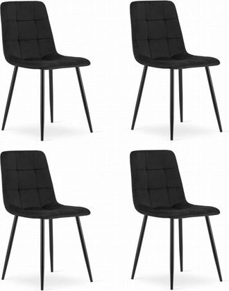 OEM Silla Kara - Terciopelo Negro X 4