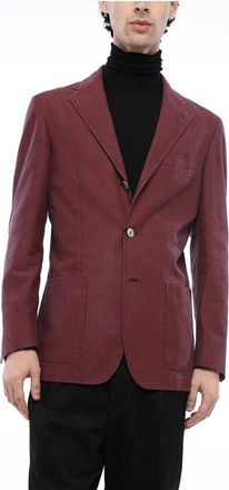 Corneliani ID Cotton Side Vents Notch Lapel 3-Button Blazer size 46