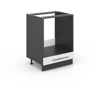 Vicco Mobile per forno da incasso Fame-Line, Bianco lucido, 60 cm senza piano di lavoro Vicco