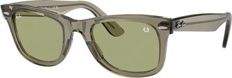 Ray-Ban RB2140F WAYFARER Asian Fit 68694E Mens Sunglasses Green Size 52