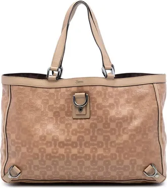 Gucci Pre-owned Gucci Leather Abbey D Ring Horsebit Tote Ladies L7HECMPDBLUSD301