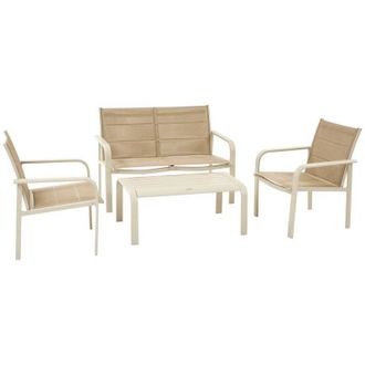 Hesperide Set di mobili da giardino piazza 4 posti in terracotta - Hesp&eacute;ride