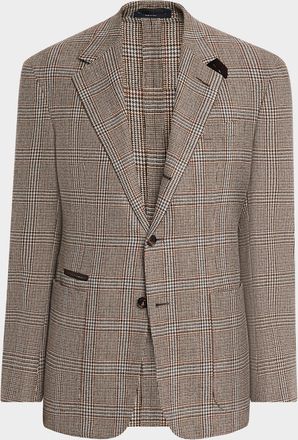 Dunhill Mens Wool and Cashmere Glen Plaid Sport Coat