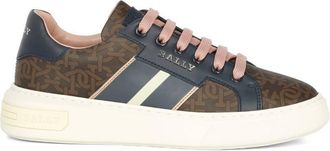 Bally Myron Monogram Leather Sneakers