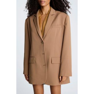 Kenneth Cole Three-Button Boyfriend Blazer in Mesquite at Nordstrom, Size X-Large
