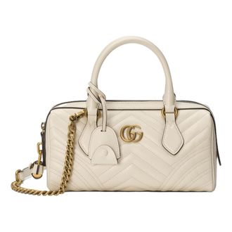 Gucci (WMNS) Gucci GG Marmont Small Top Handle Bag White 746319-AABZB-9022