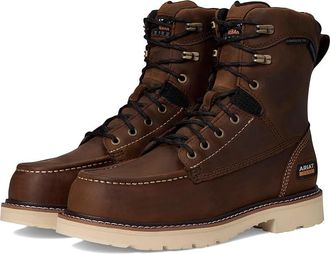 Ariat Rebar Lift 8 Waterproof Composite Toe Work Boots Mens Shoes Distressed Brown : 10.5 D - Medium, Leather