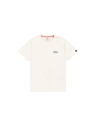 Alpha Industries T-Shirt ALPHA INDUSTRIES Signature Backprint T-Shirt, Herren, Gr. S, weiss (vintage wei&szlig;), Obermaterial: 100% Baumwolle, Shirts T-Shirt