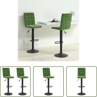 vidaXL vidaXL Sgabelli da bar in acciaio - Sgabelli da Bar 2 pz Verde Scuro in Velluto