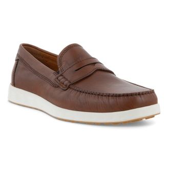 Ecco Ecco S Lite Moc 540534 Full Grain Leather Mens Loafers Shoes - Cognac - Size:UK 10.5-11
