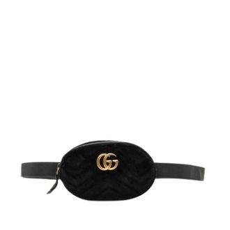 Gucci Pre-owned Velvet Belt Bag - Dames - Pre-owned - Zwart - Maat: ONE Size Velours