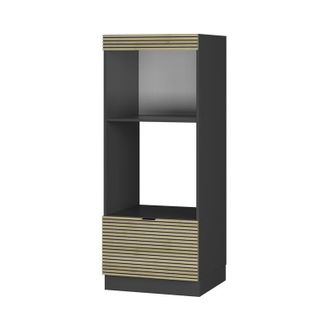 Vicco Armario Para Microondas Fame-line, Panel De Roble, 60 Cm Abierto