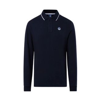 North Sails Polo Shirts, male, Blue, Size: 2XL Polo Long Sleeve