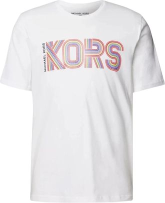 Michael Kors T-shirt 6S26G90091 - Heren - T-shirts - Wit - S - Katoen - Tops