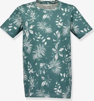 Blue Seven T-Shirt Jungen BLUE SEVEN Hawaii-Print Bio-Baumwolle gr&uuml;n