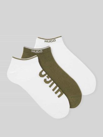 HUGO BOSS Sneakersocken aus Baumwoll-Mis im 3er-Pack in Oliv, Gr&ouml;&szlig;e 39-42