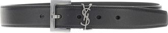 Saint Laurent YSL detail leather belt Woman 75
