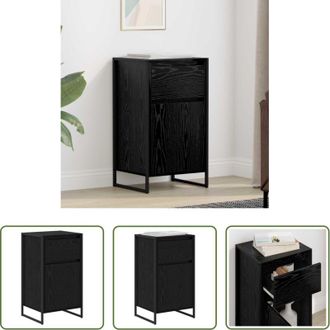 vidaXL Credenza industriale - Credenza Rovere Nero 43 x 36 x 75,5 cm Legno multistrato