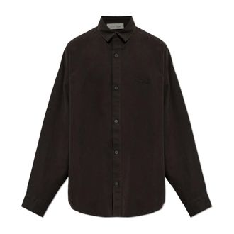 Fear of God Katoenen overhemd met logo - Heren - Overhemden - Zwart - Maat: XL Katoen