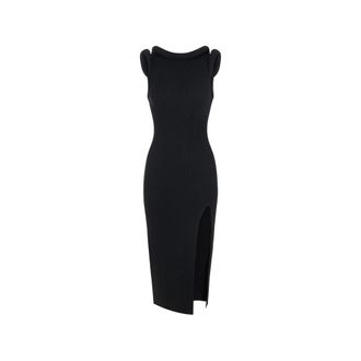 Elisabetta Franchi Knit Dress With 3d Details