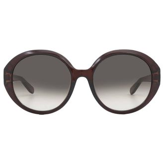 Ferragamo Salvatore Ferragamo Grey gradient Oval Ladies Sunglasses SF1067S 210 57