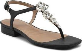 Adrienne Vittadini Pian Rhinestone Sandal in Black Sm at Nordstrom Rack, Size 9.5