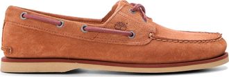 Timberland Mens Classic Textured Lace Up Boat Shoes in Rust Suede - Brown - Size UK 11.5