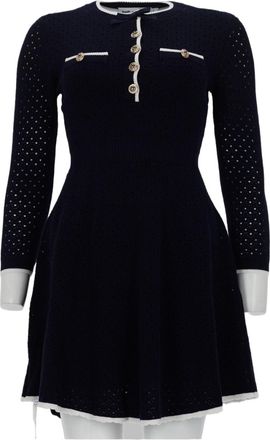 Self Portrait Slim Fit Perforated Pockets Dress
