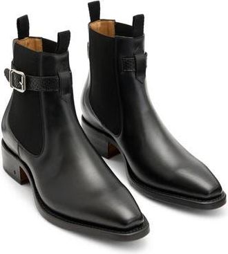 John Varvatos Walker Buckle Chelsea Boot in Black at Nordstrom Rack, Size 10