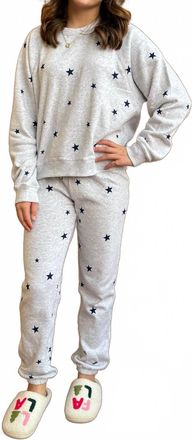 Chaser Festive Stars Sweat Pants In White