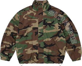 SUPREME spellout embroidered ripstop jacket - Groen