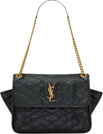 Saint Laurent Niki Tripouch - Dames - Schoudertassen - Zwart - ONE Size - Tassen
