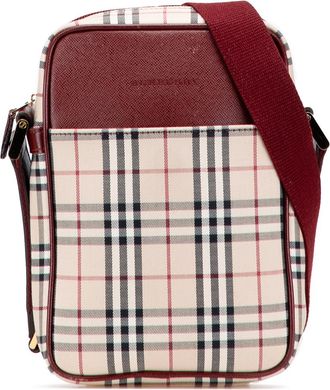 Burberry Pre-owned Womens Checkered Crossbody Bag - Ivory Textile - One Size