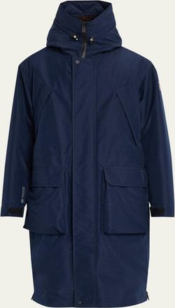 Moncler Foux Laminate Hooded Long Insulated Ski Jacket