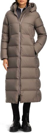 Canada Goose Mystique Tonal Label 750 Fill Power Down Long Puffer Coat in Taupe Grey at Nordstrom, Size Medium