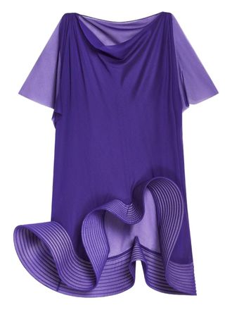 Dries Van Noten sculpted ruffled top - Purple