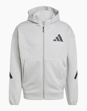 adidas Mens M Z.N.E. Fz Hoody Mens - Medium Grey Hea - Size: 44