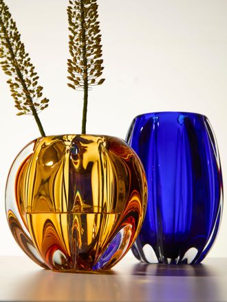 Yali Glass Fiori Bolla Hand-Blown Murano Glass Vase (9.5in/24cm)