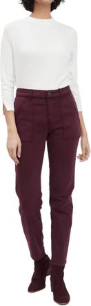 FDJ Olivia Slim Straight Jeans In Merlot
