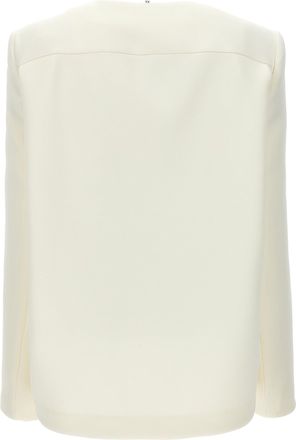 Sportmax Womens White Polyester Full-Length Jacket Clothing