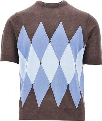 Ballantyne Linen-blend short-sleeved sweater Man 48